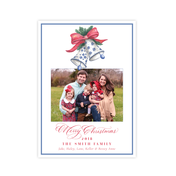 Bells of Belmont 'Merry Christmas' Vertical Christmas Card