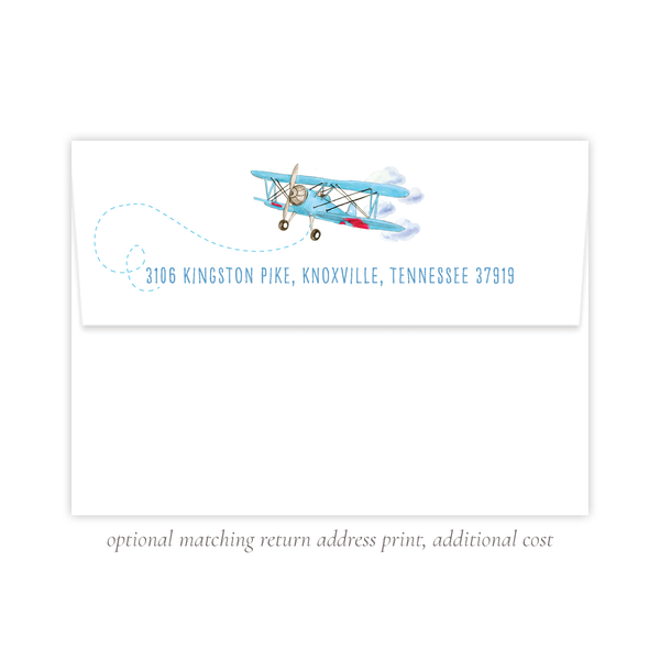 Biplane Birthday Invitation
