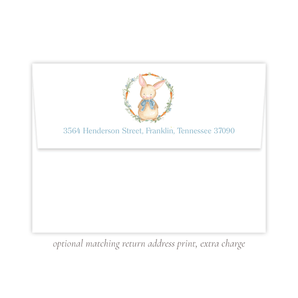 Boo Boo Bunny Blue Birthday Invitation by Sugar B Designs