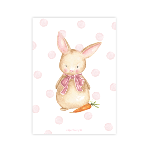 Boo Boo Bunny Pink Birthday Invitation by Sugar B Designs