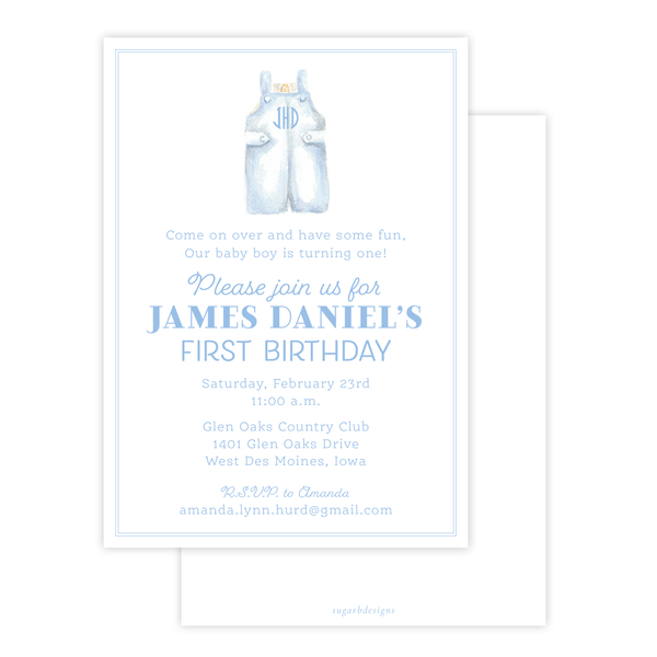 Boy John John Birthday Invitation