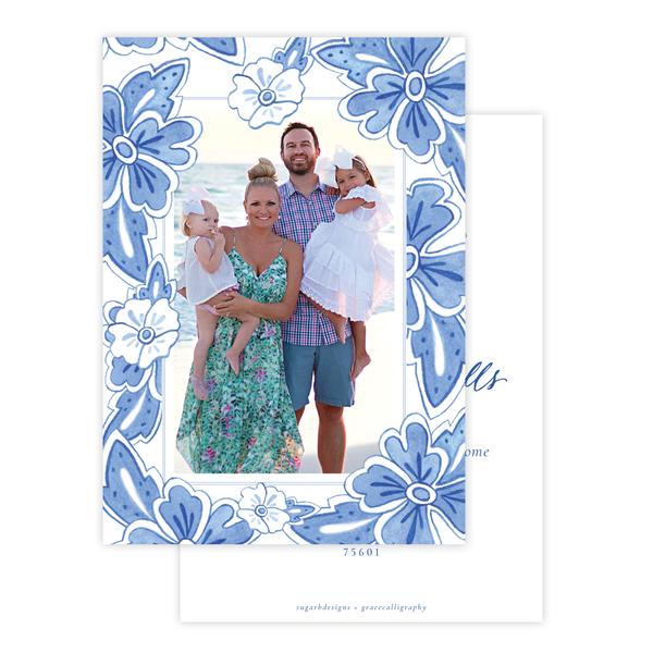 Brocade Change of Address Christmas Card