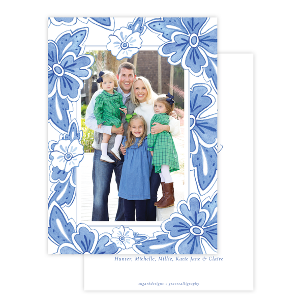 Brocade Vertical Christmas Card