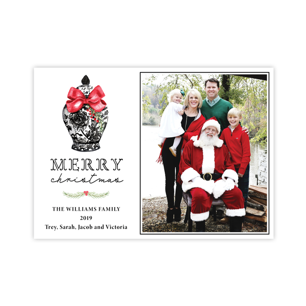 Byram Ginger Jar Black Change of Address Christmas Card