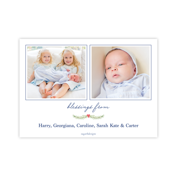 Byram Ginger Jar Red Christmas Landscape Christmas Card