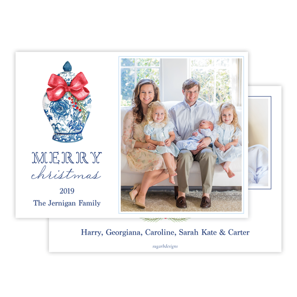 Byram Ginger Jar Red Christmas Landscape Christmas Card