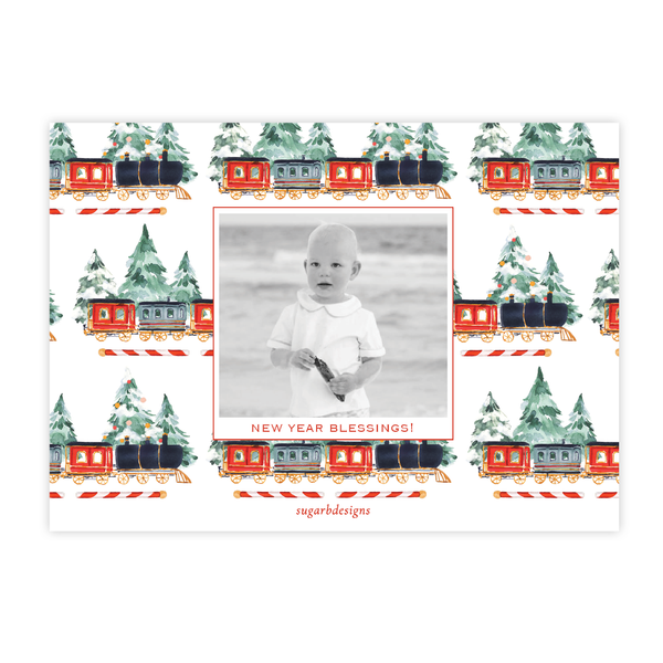 Choo Choo Christmas Card Landscape