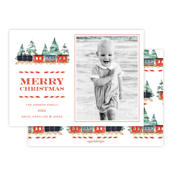 Choo Choo Christmas Card Landscape