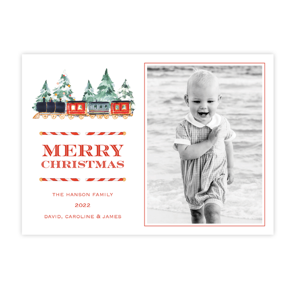 Choo Choo Christmas Card Landscape