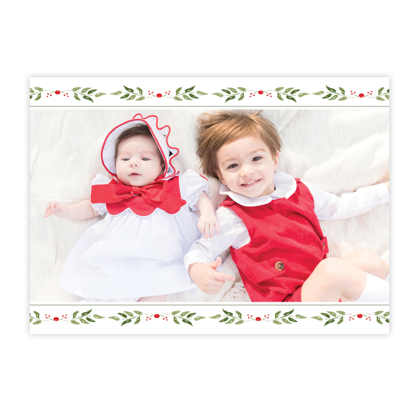 Clayton Wreath Christmas Card Long Landscape