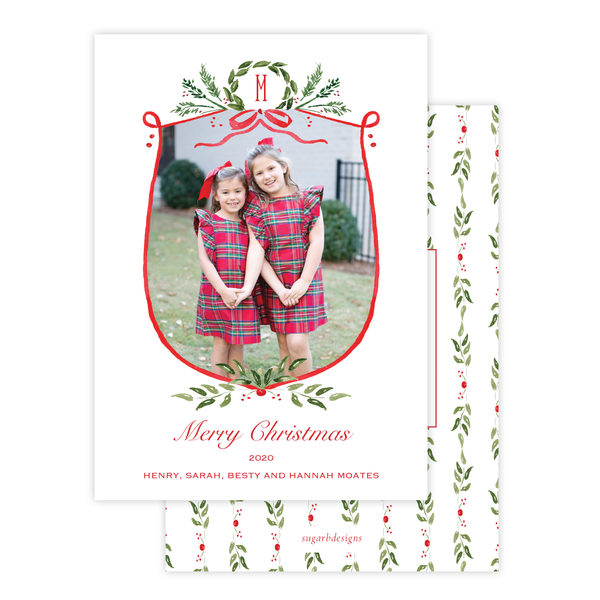 Clayton Wreath Christmas Card Portrait