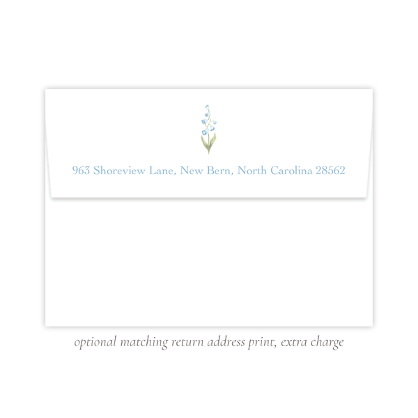 Cassatt Blue Birth Announcement by Sugar B Designs