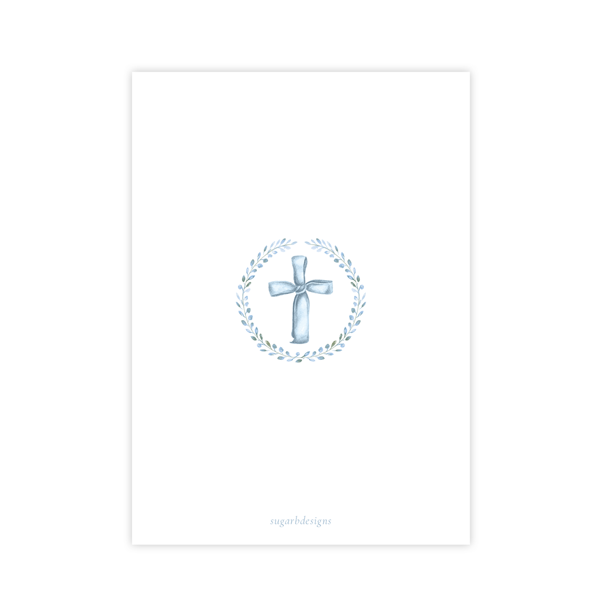 Cayden's Cross Baptism Invitation – Sugar B Designs