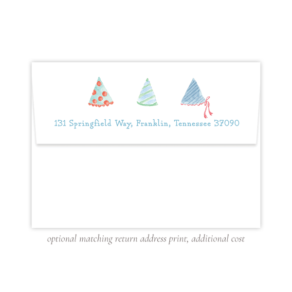 Chatham's Party Hats Birthday Invitation