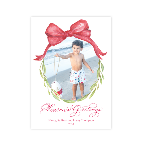 Christmas to Remember Red Vertical Christmas Card