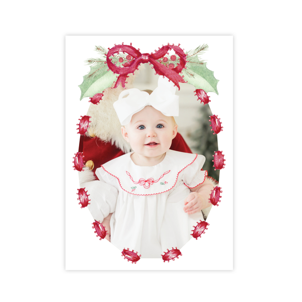Collins Bow Red Christmas Card