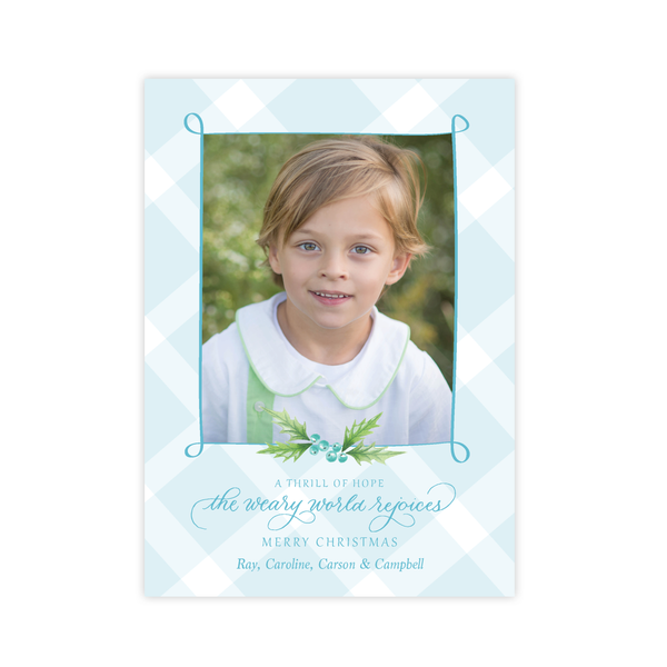 Conrad Court Blue Christmas Card