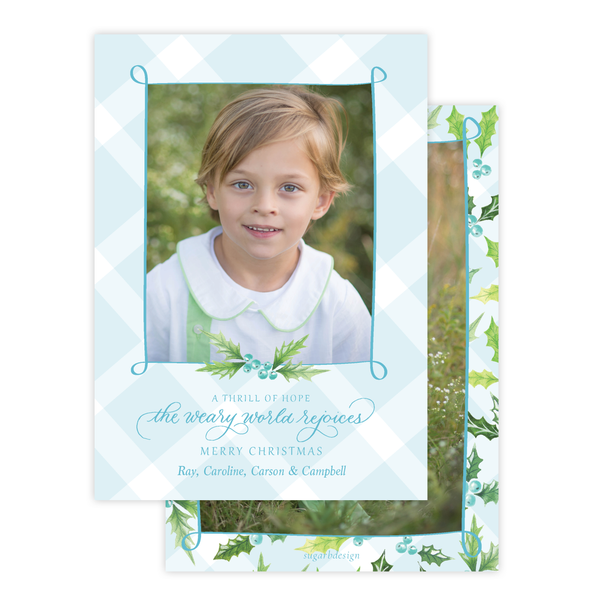 Conrad Court Blue Christmas Card