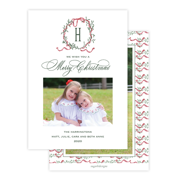 Densmore Wreath Christmas Card Portrait