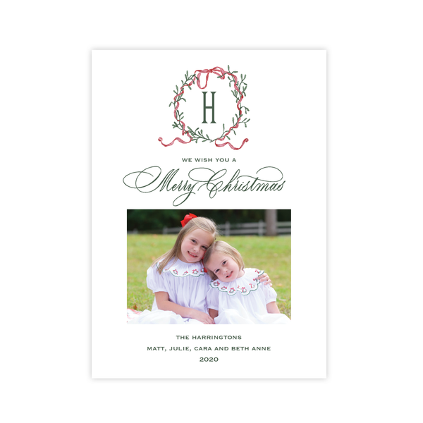 Densmore Wreath Christmas Card Portrait