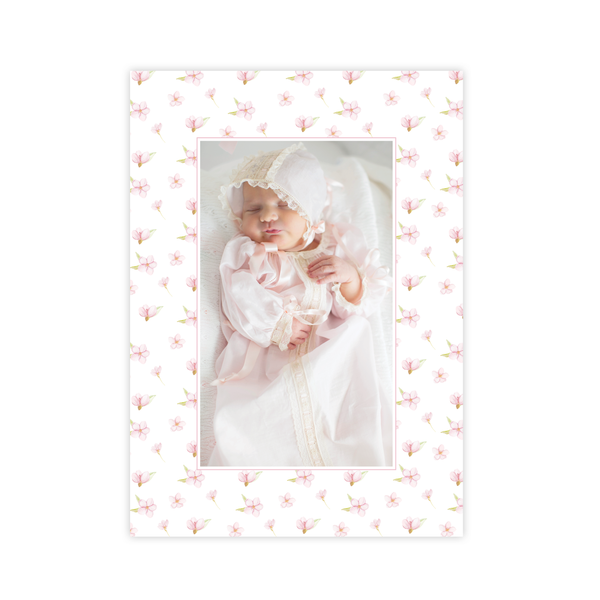 Dogwood Blooms Border Birth Announcement