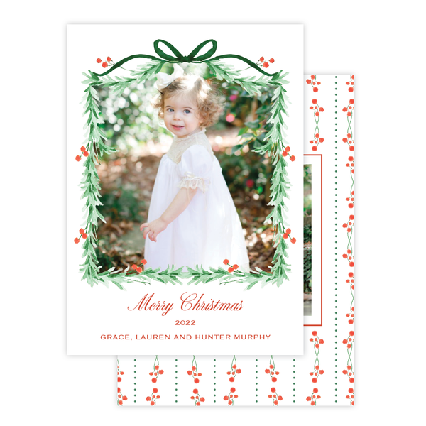 Dutton Wreath Christmas Card Portrait