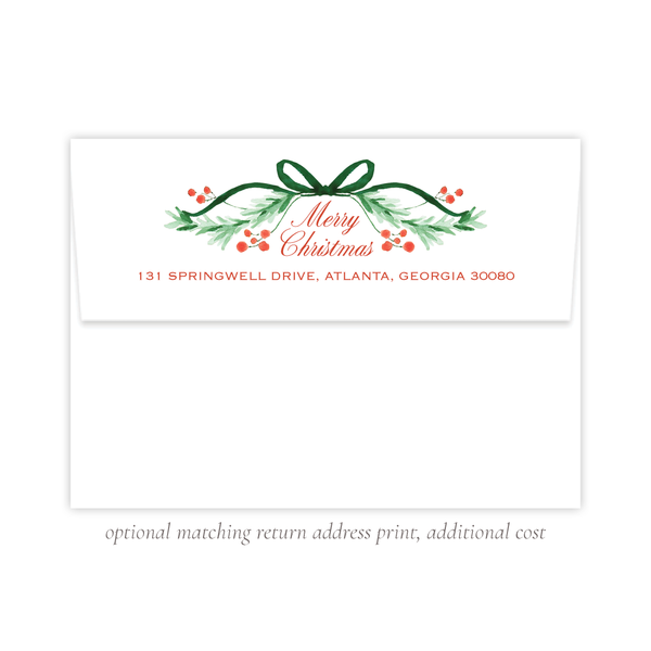 Dutton Wreath Christmas Card Portrait