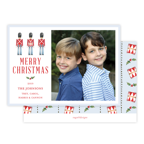 Denmark Wooden Soldier Landscape Christmas Card