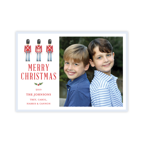 Denmark Wooden Soldier Landscape Christmas Card