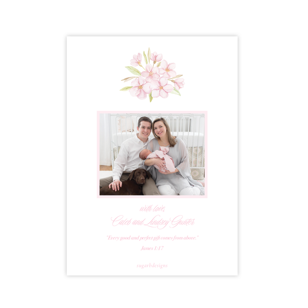 Dogwood Blooms Birth Announcement