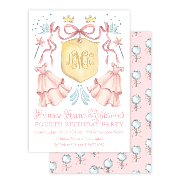 Enchanted Princess Birthday Invitation by Sugar B Designs
