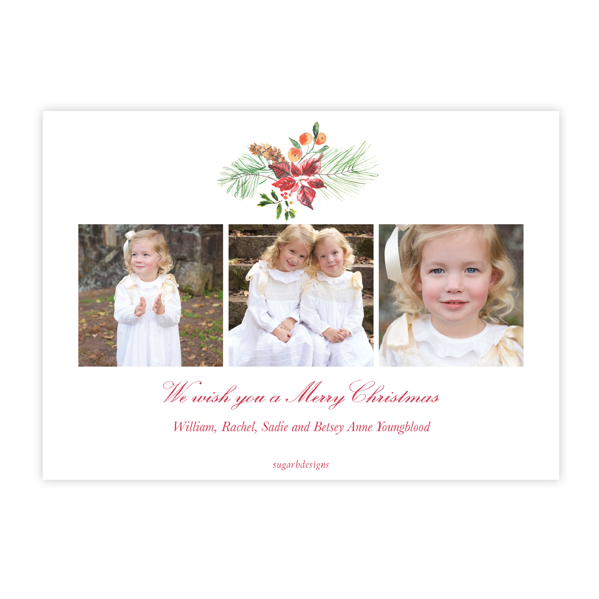 Festive Christmas Card Landscape – Sugar B Designs