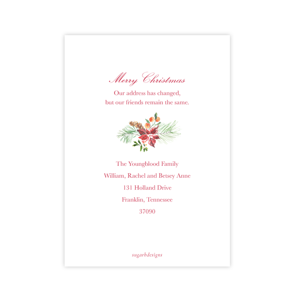 Festive Change of Address Christmas Card