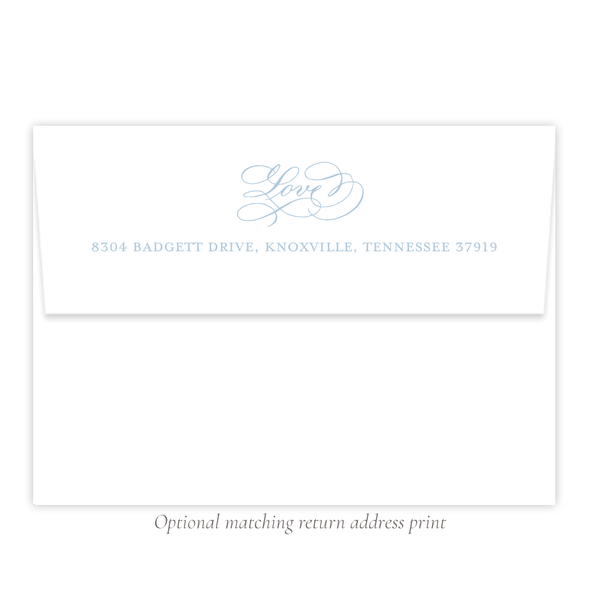 For This Child Blue Birth Announcement