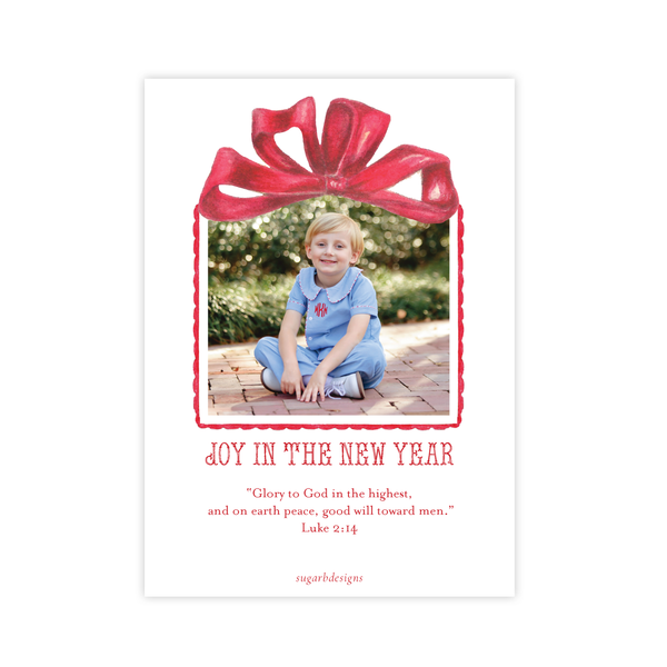 Florentine Wreath in Red Christmas Card