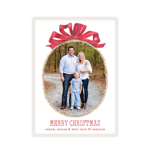 Florentine Wreath in Red Christmas Card