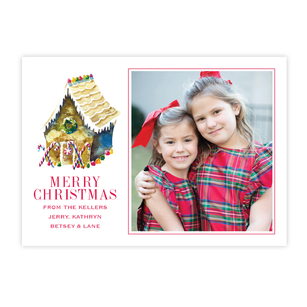 Gingerbread Greetings Christmas Card Landscape