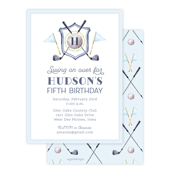 Golf Birthday Invitation