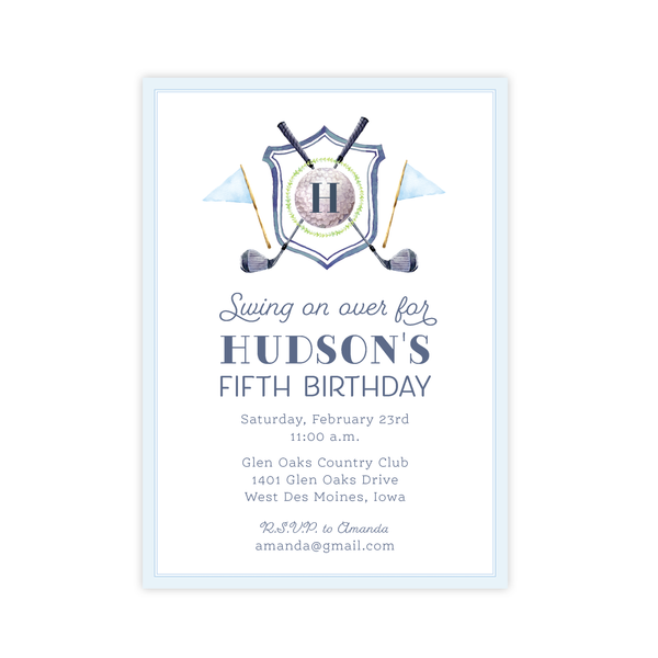 Golf Birthday Invitation