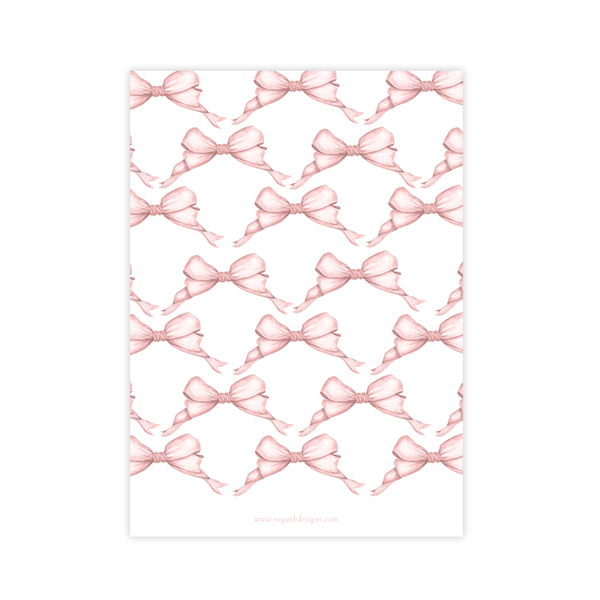 Gable Bow Pink Birthday Invitation