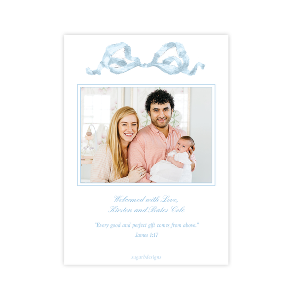 Georgia's Frame Blue Birth Announcement