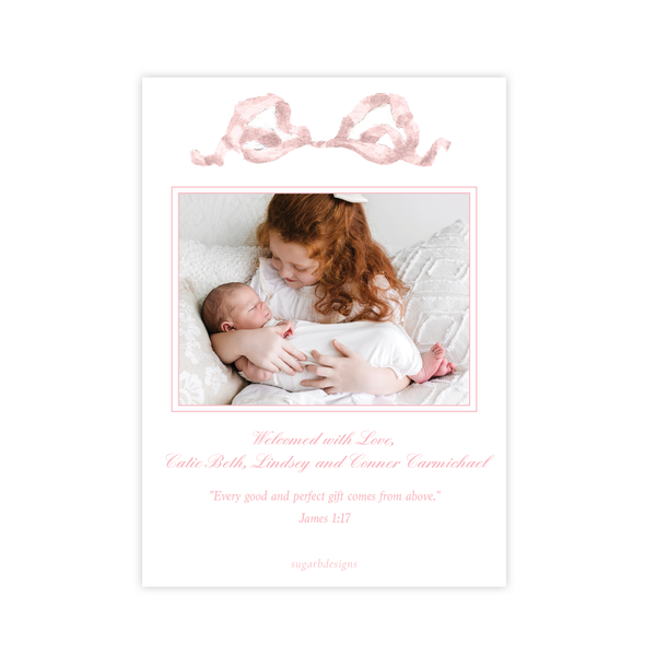 Georgia's Frame Pink Birth Announcement