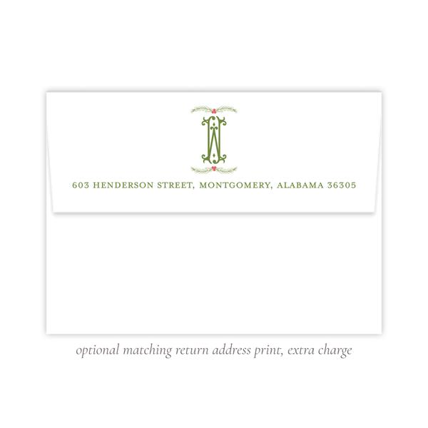 Greenville Estate Green Portrait Christmas Card