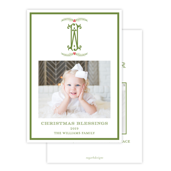 Greenville Estate Green Portrait Christmas Card