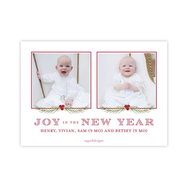 Greenville Estate Red Landscape Christmas Card