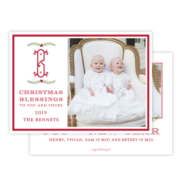 Greenville Estate Red Landscape Christmas Card