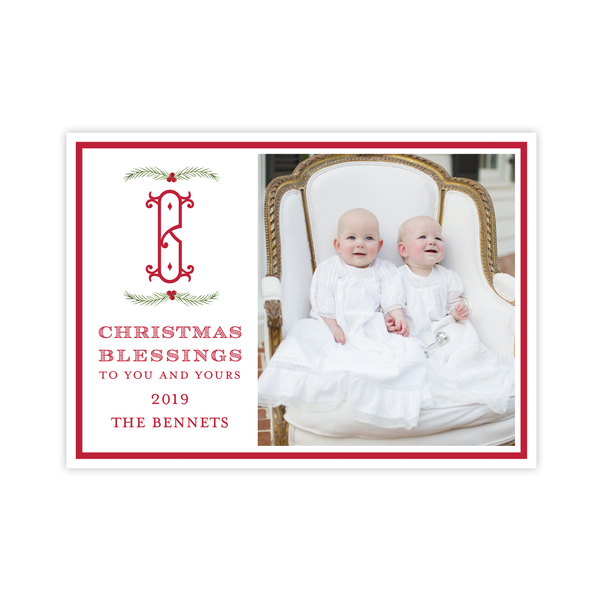 Greenville Estate Red Landscape Christmas Card