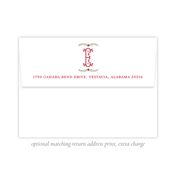 Greenville Estate Red Landscape Christmas Card