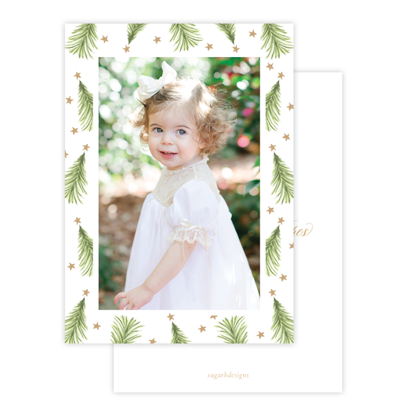 Hagan Tree Border Christmas Card Portrait