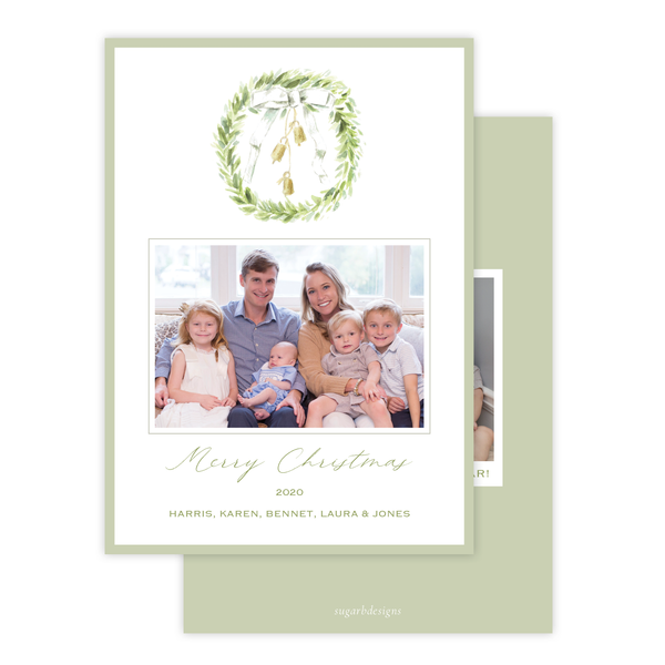 Harrington Wreath Christmas Card Portrait
